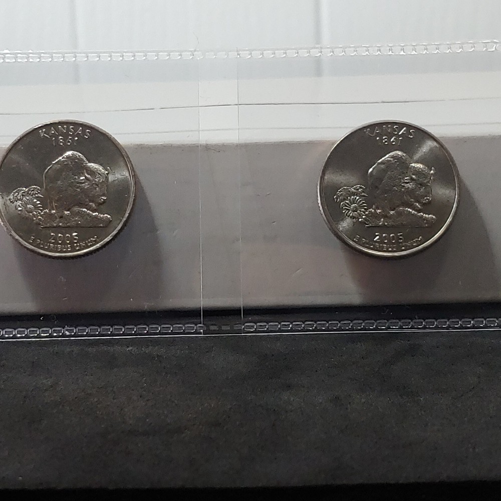 2005-PD Kansas State uncirculated quarters - 2 coin set uncirculated.