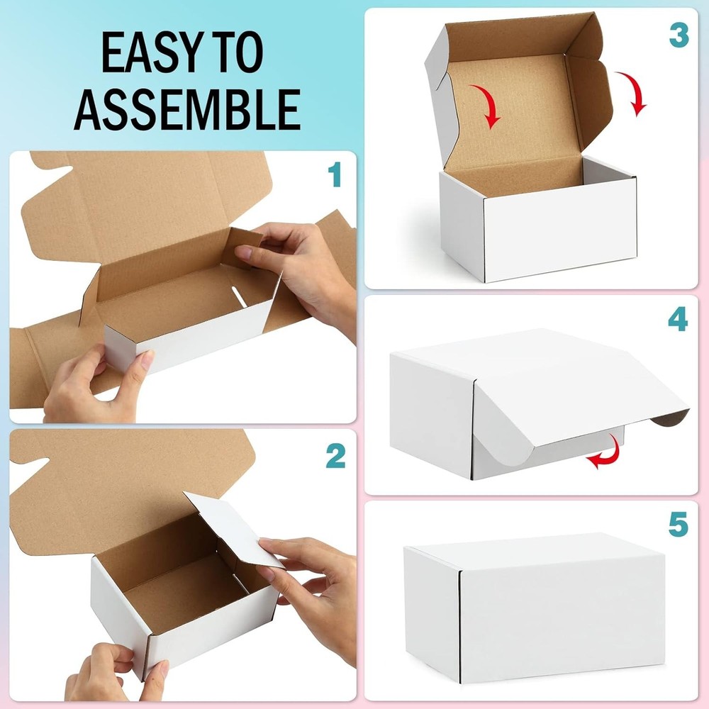 Small White Mailing Boxes Corrugated Shipping Boxes