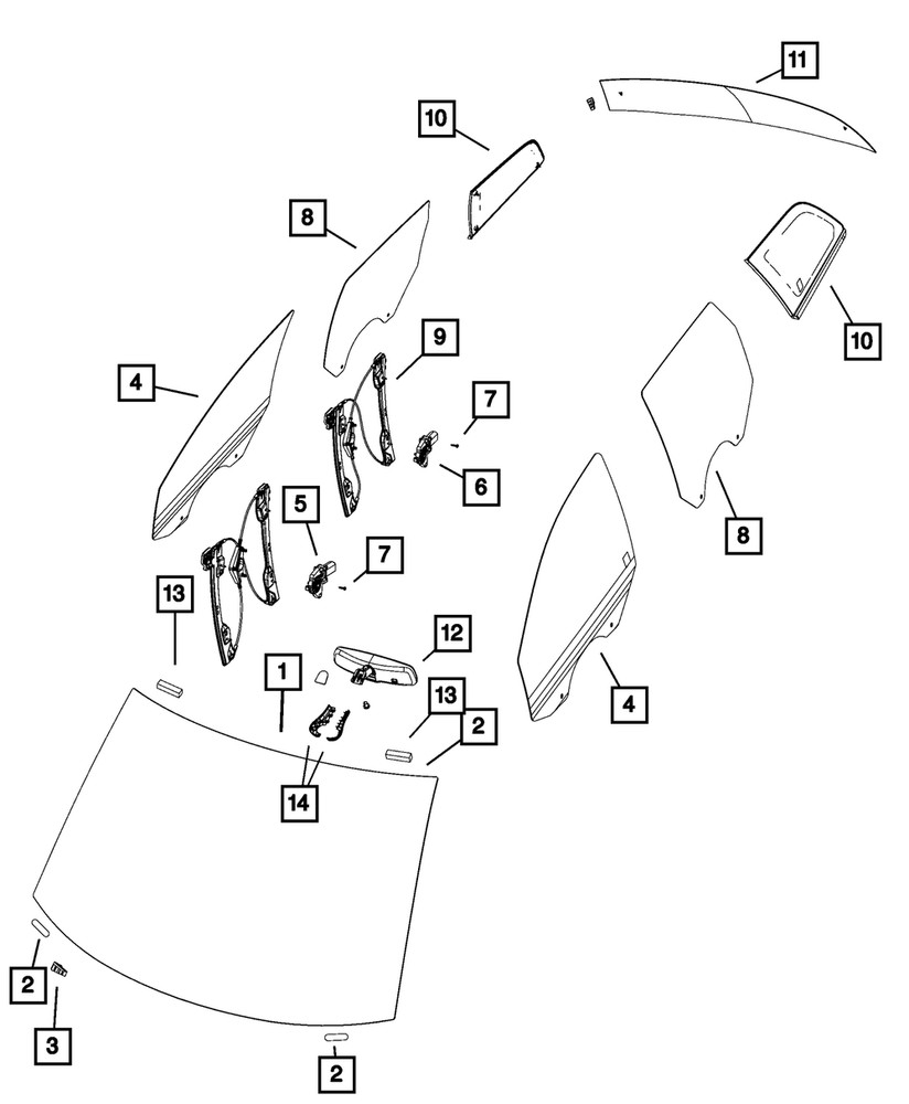 Genuine Mopar Mirror Cover Left 68079349AC