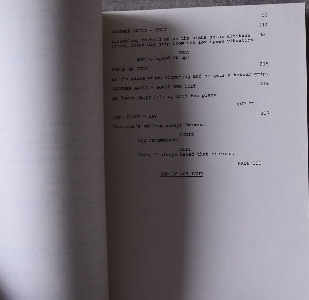 1983 The Fall Guy (Pleasure Isle) Original Screenplay Script