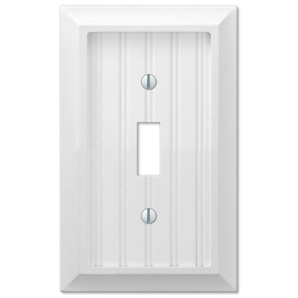 1-Gang Cottage White Toggle BMC Wall Plate