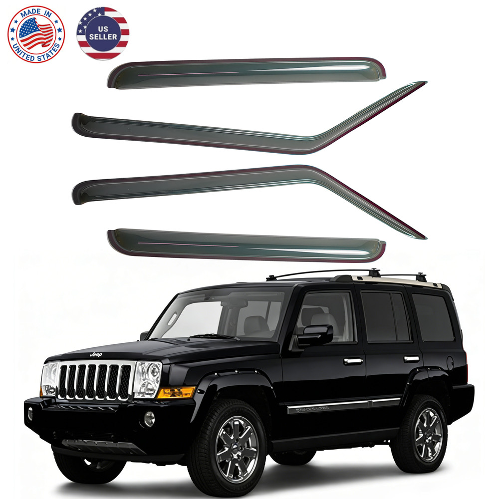 4X For Jeep Commander 2006-2010 Window Visors Rain Guards Deflector