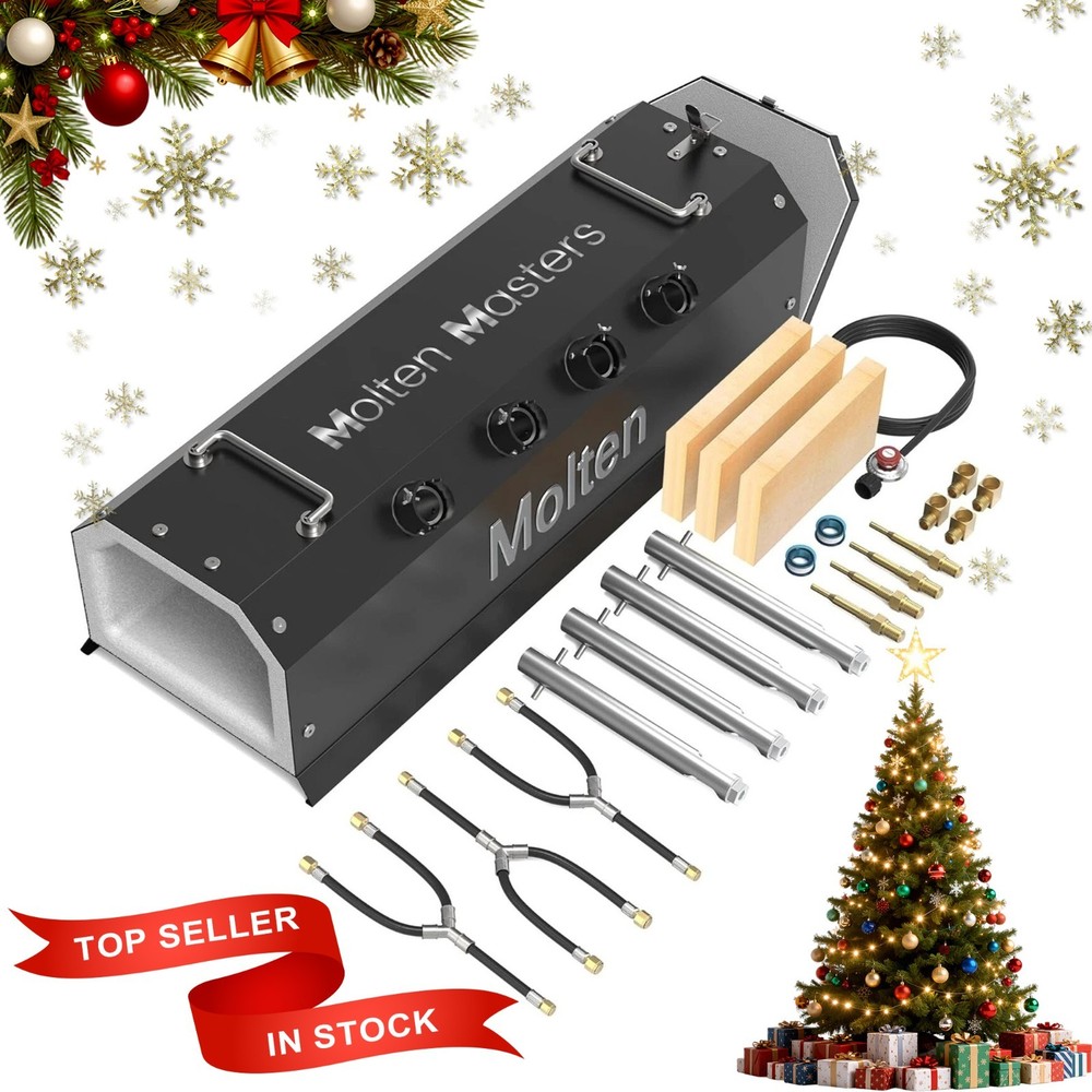 Four Burner Propane Gas Forge for Blacksmithing Knife Making Efficient Heating