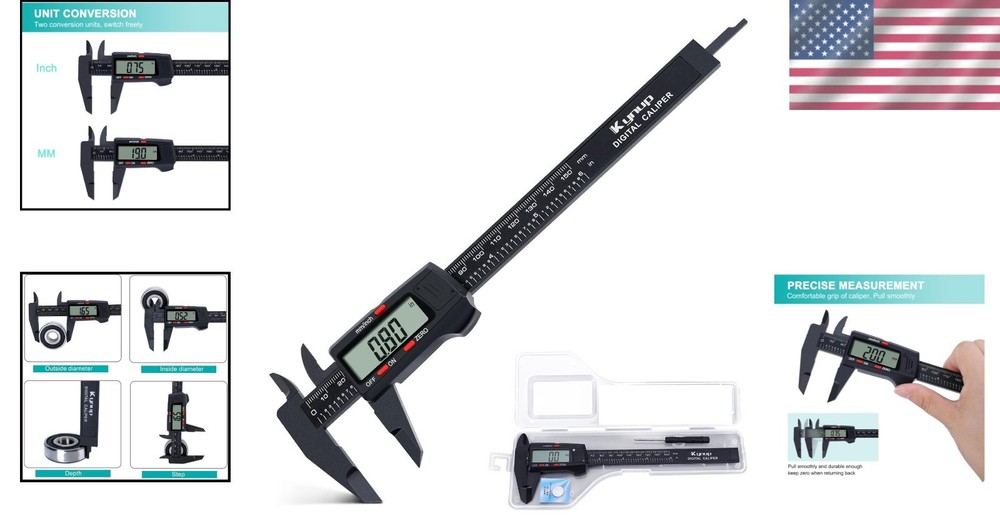 Precision Digital Caliper with LCD Screen – Auto-Off & Inch/mm Conversion