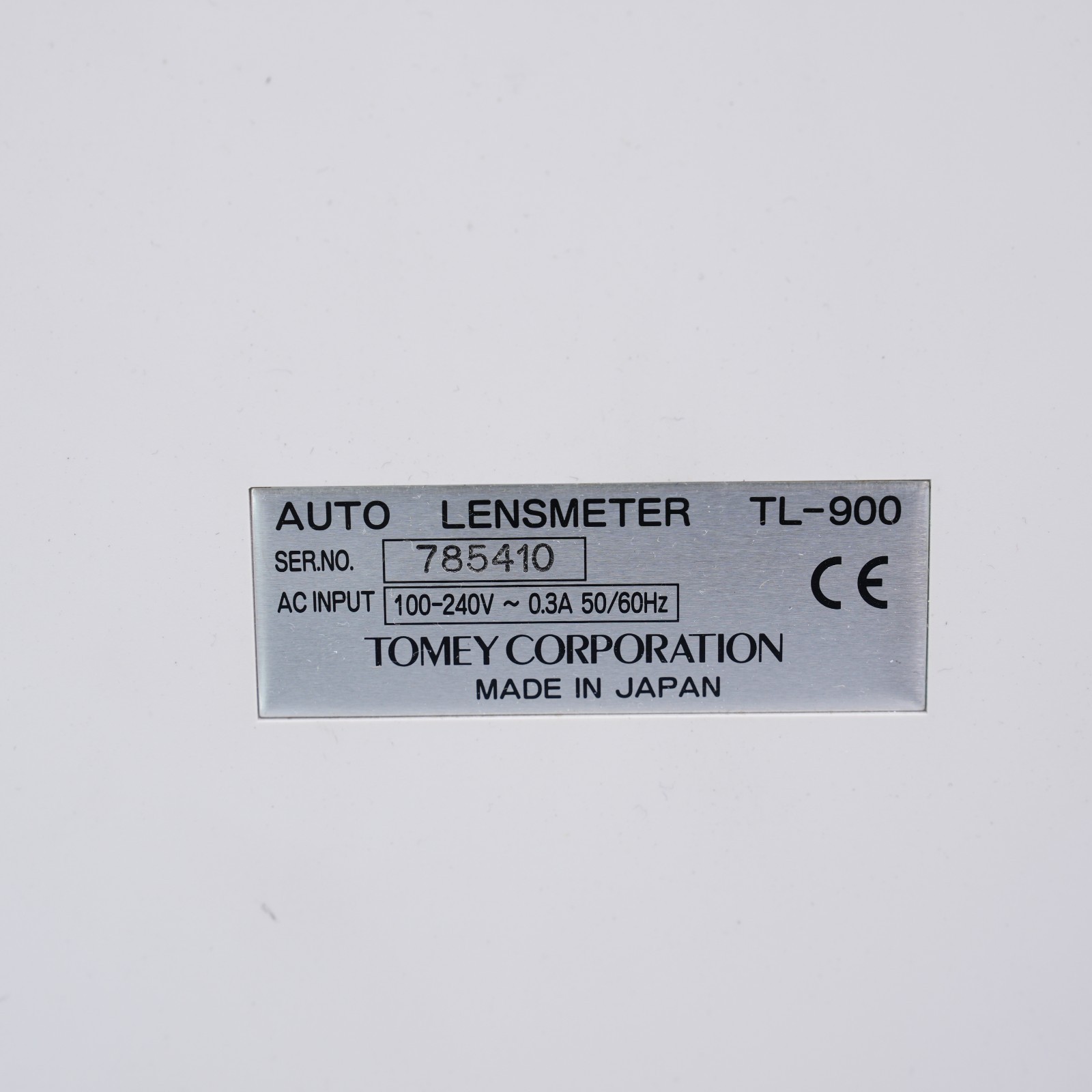Tomey TL-900 Auto Lensmeter *PARTS T12-D18