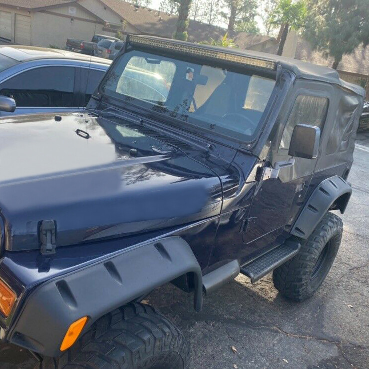 6 pcs for 97-06 Jeep Wrangler TJ 7" Wide Black Pocket Extended Fender Flares Kit