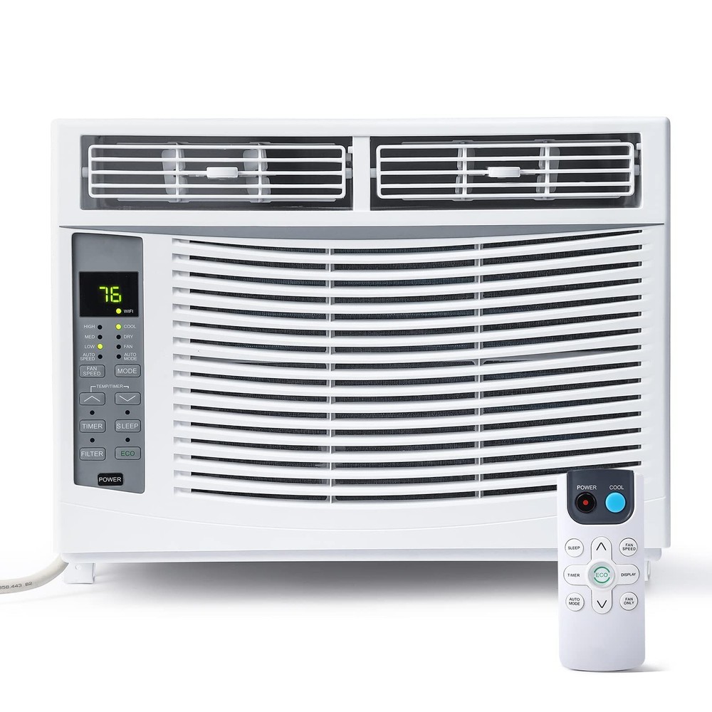 6000 BTU 24H Timer Window Air Conditioner AC Unit with Remote & APP Control
