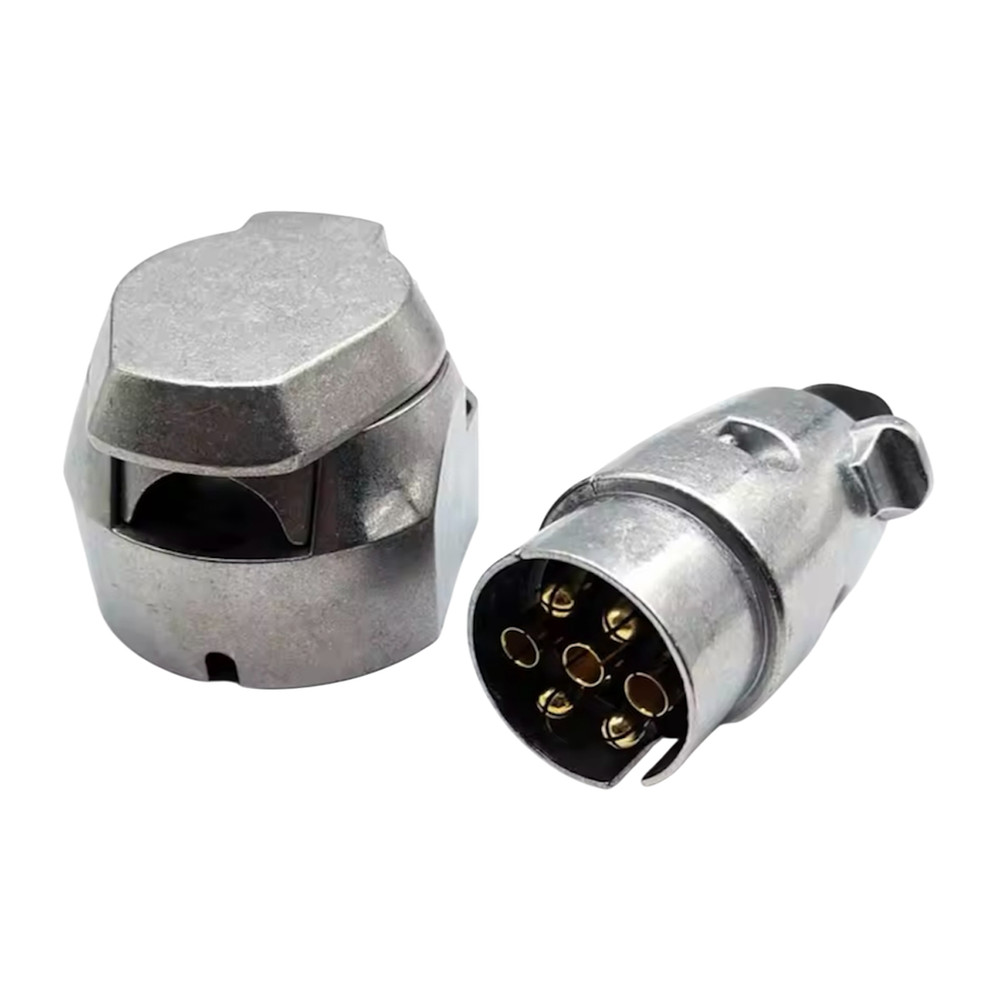 12V 7-Pin Trailer Plug Socket Set Aluminium