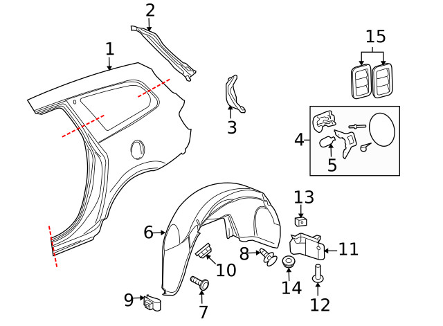 Genuine GM Driver Side Back Body Pillar Lower Outer Panel 23135562