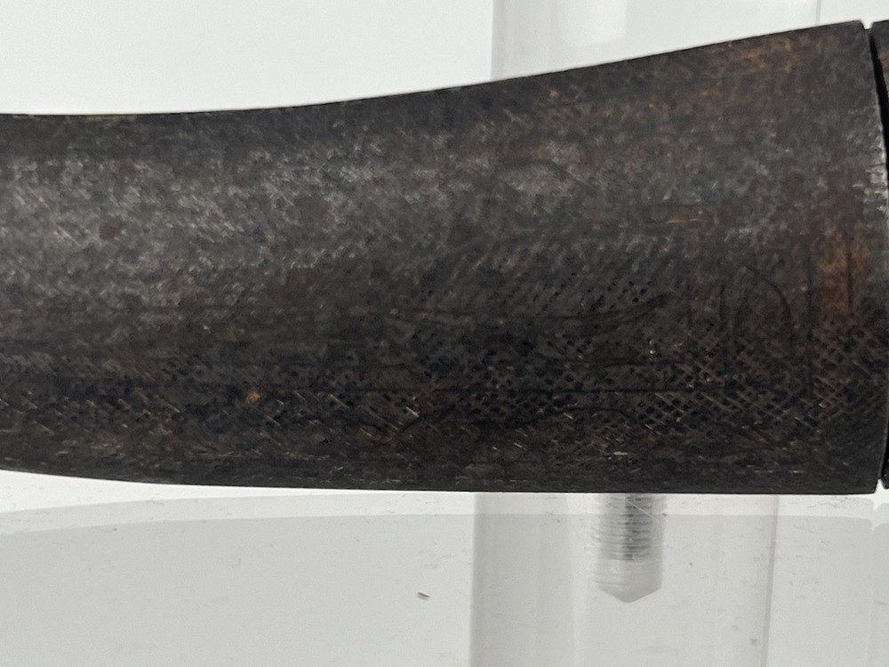 Double‑Edged Curved Ethnographic Dagger, Khanjar‑Influenced with sheath