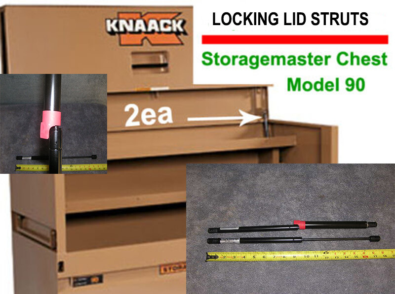 Safety LOCKING Strut Shock Lid Support REP Knaack Storage Fits 977 replacement