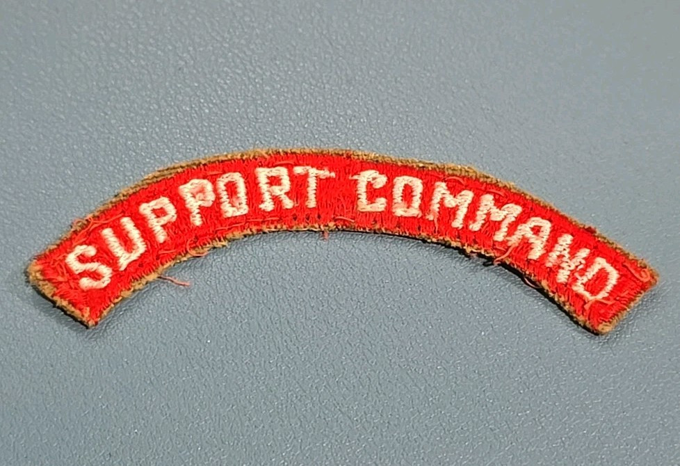 Vintage-Support Command Patch Tab-Red/White-Cut Edge-Snow Back-Off Uniform*