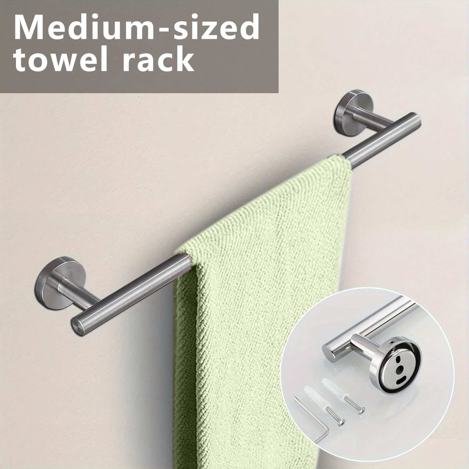10 Piece Bathroom Hardware Accessories Set with 23.6" Towel Bar - Brushed Nickel