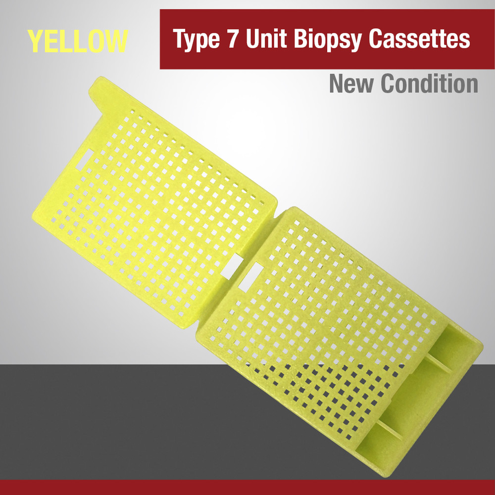 Embedding Cassettes, Type-7, Yellow, Biopsy, 1,000 Per Case Pack