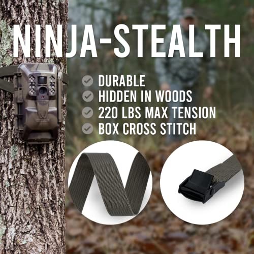 Trail Camera Straps, Game Cam Mounting Strap with Long Brown Strap-2 Packs