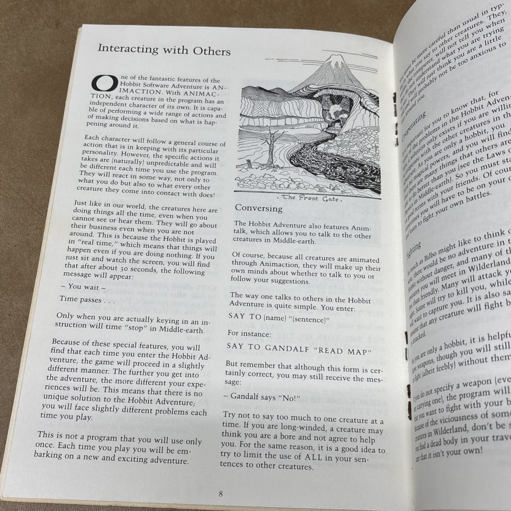 The Hobbit Users Guide Only Commodore 64 No Disc