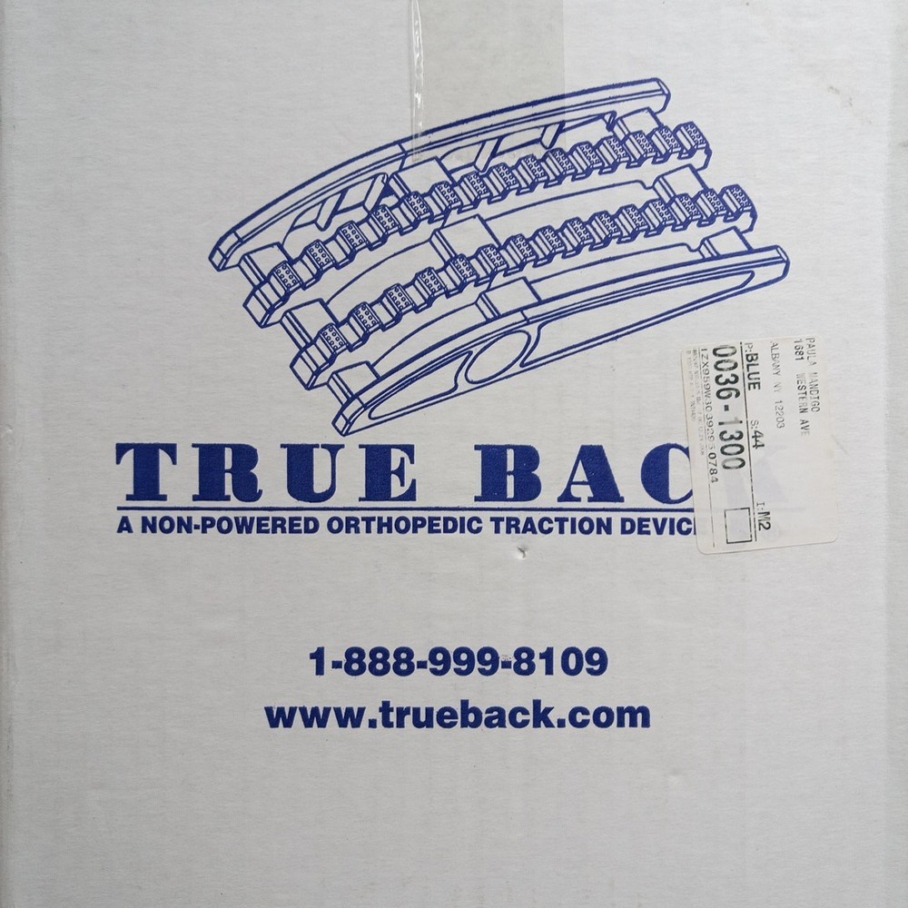 TRUE BACK Orthopedic Traction Device Compression Back Pain NIB