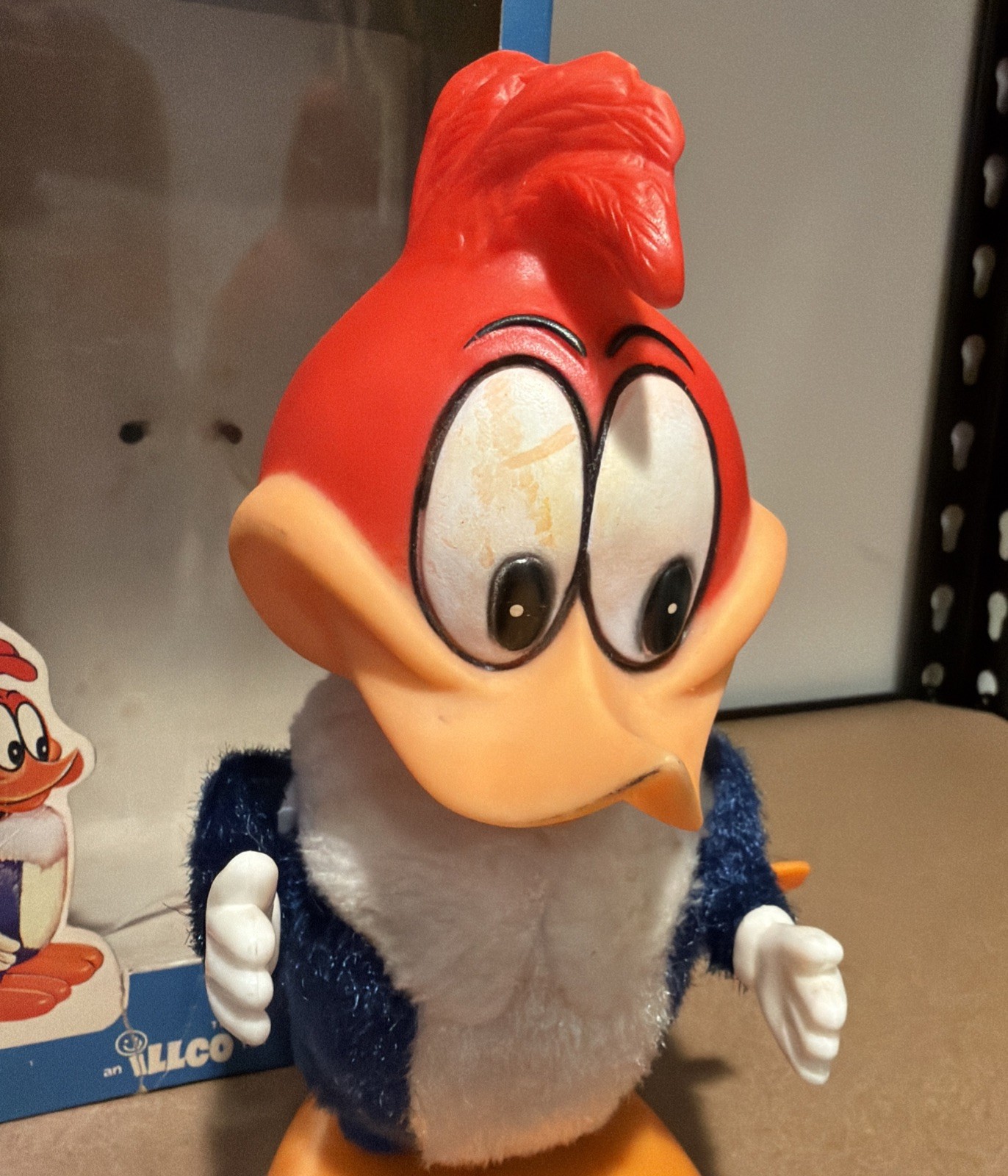 illco Woody Woodpecker Wind Up Walking Toy Vintage w/ original Box Working