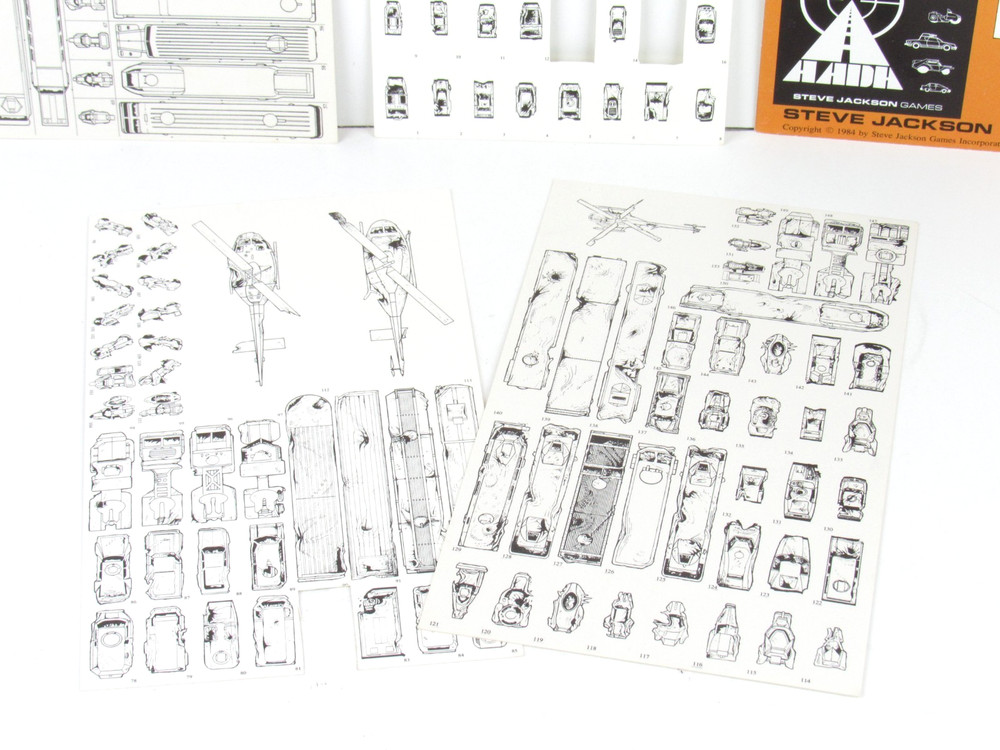 Car Wars Expansion Set #6 AADA Vehicle Guide Counters Partial Cut 1983