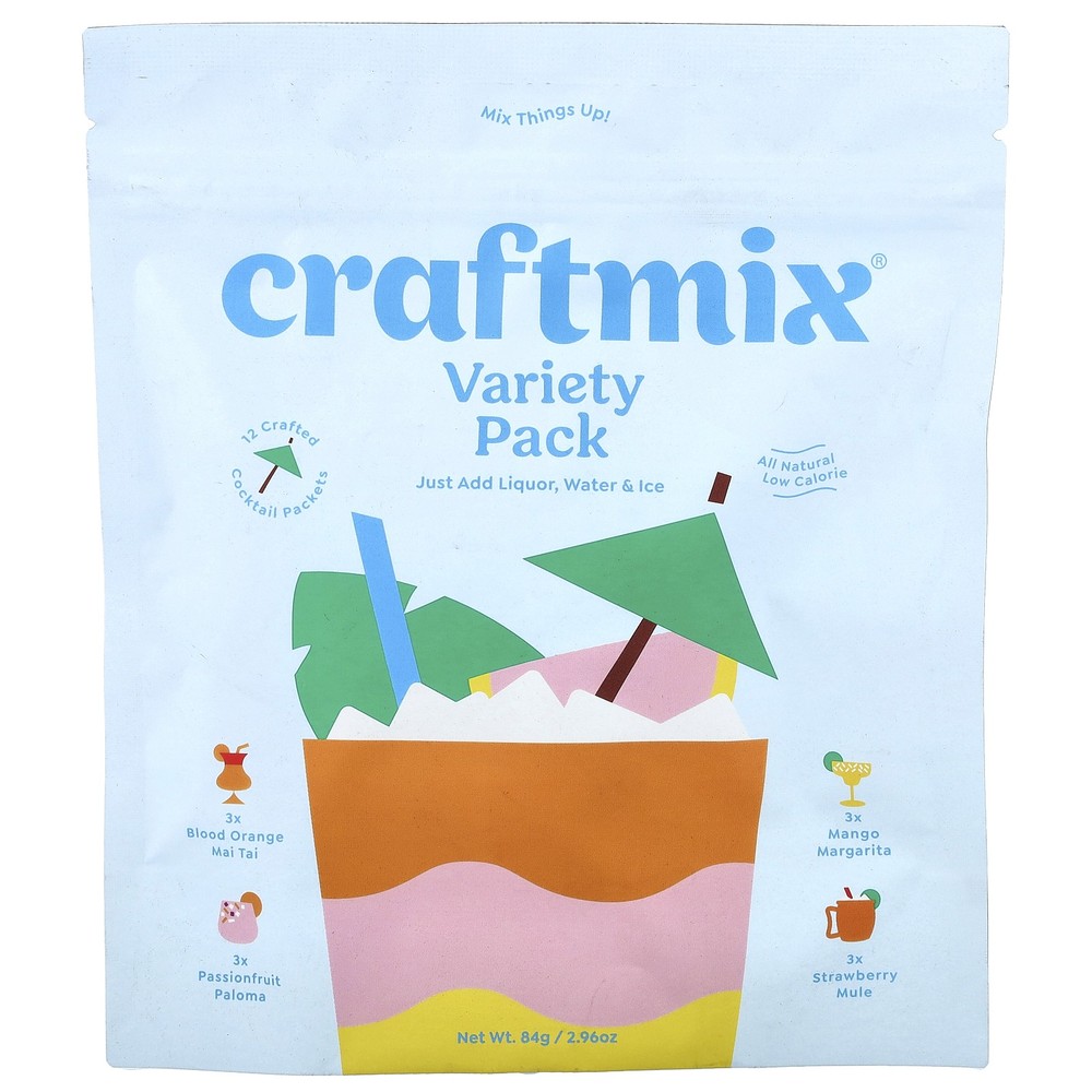Cocktail Mix Packets, Variety Pack, 12 Packets, 2.96 oz, (84 g)