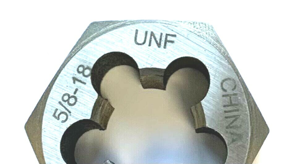 5/8-18 UNF CARBON STEEL HEXAGON RETHREADING DIE HEX DIE NEW!