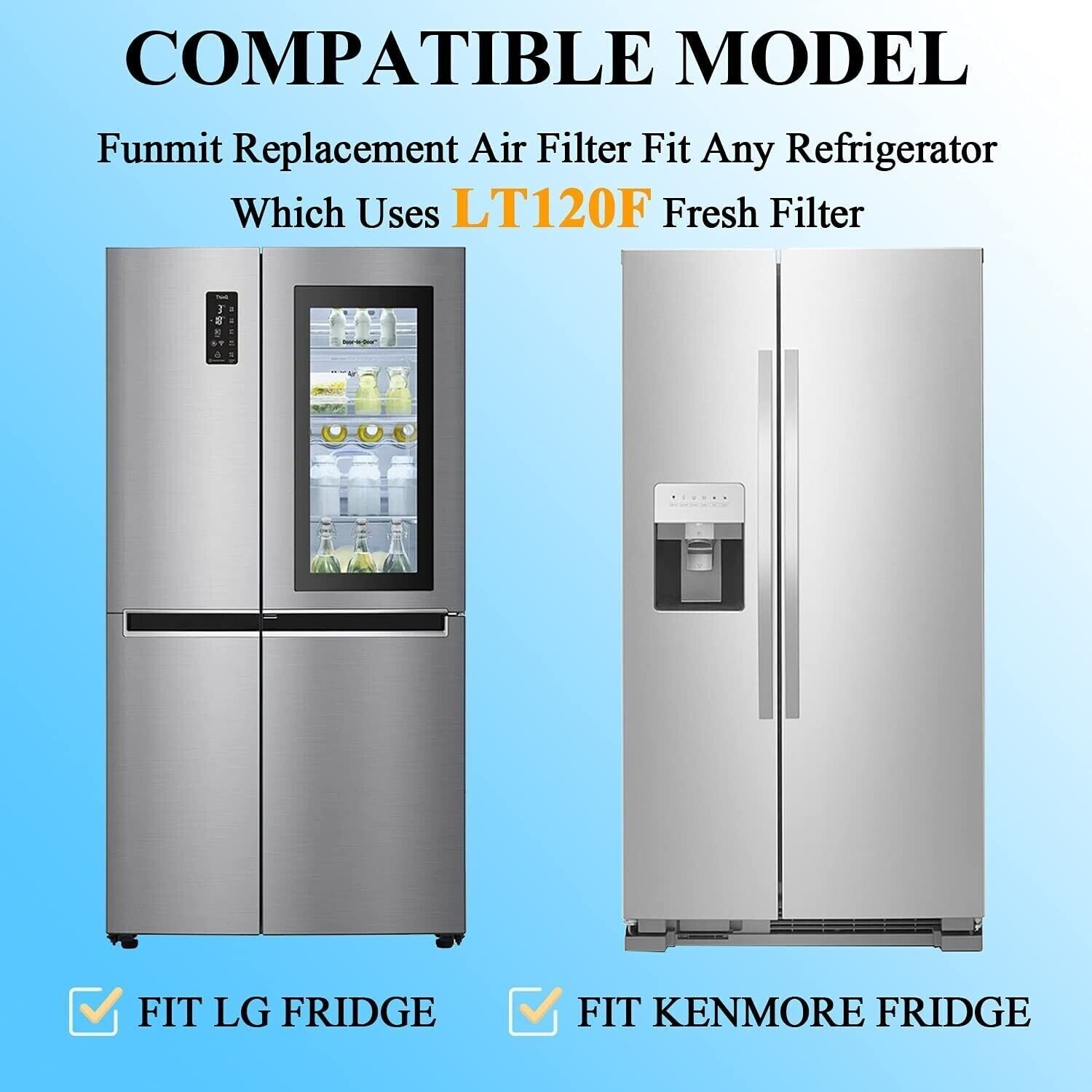 1/2/3/4 Pack LG LT120F Fresh Air 6 Month Replacement Refrigerator Air Filter NEW