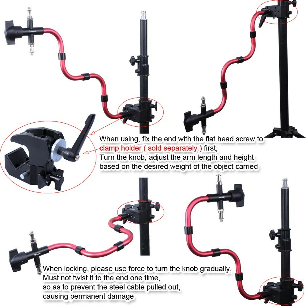 Support Bracket Holder for Camera Speedlight Flash Tripod Light Stand Load 3-5kg