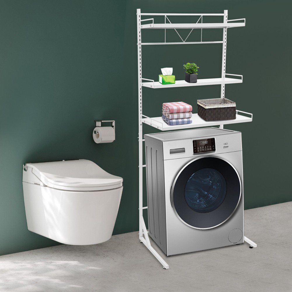 Multi-functional Three Tier Washing Machine Shelf, Laundry Room Storage Shelf