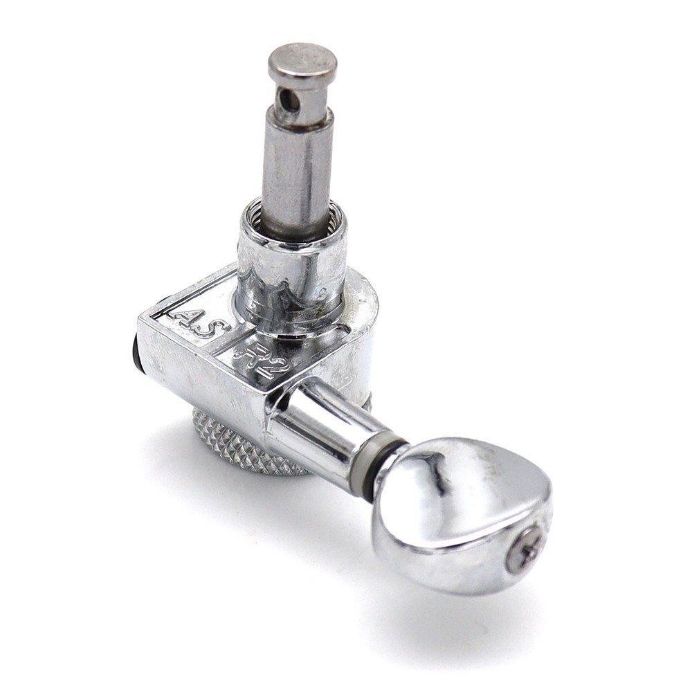 6R inline Guitar Locking Tuners String Tuning Pegs Oval Machine Heads Silver