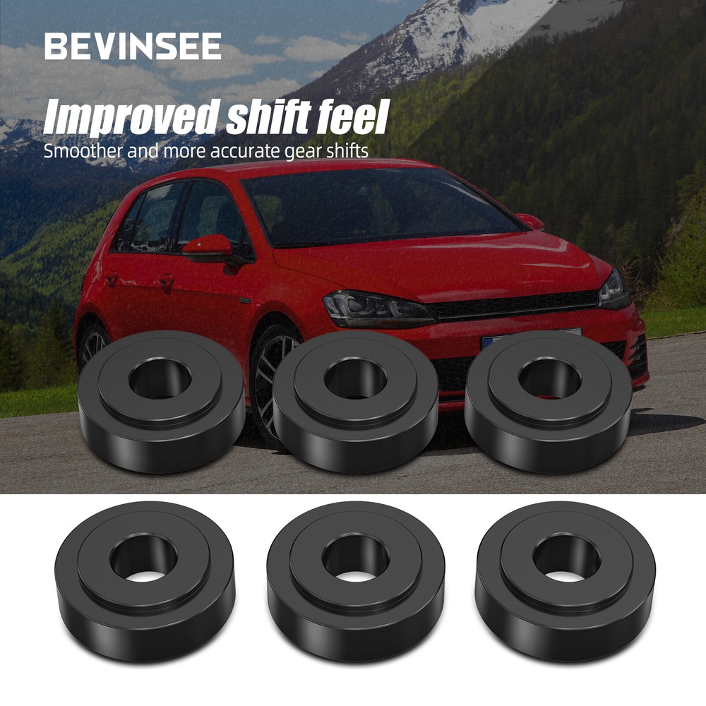 BEVINSEE Solid Shift Bracket Bushing Kit for VW for Audi 6 Speed 02M 02Q 02A 02J