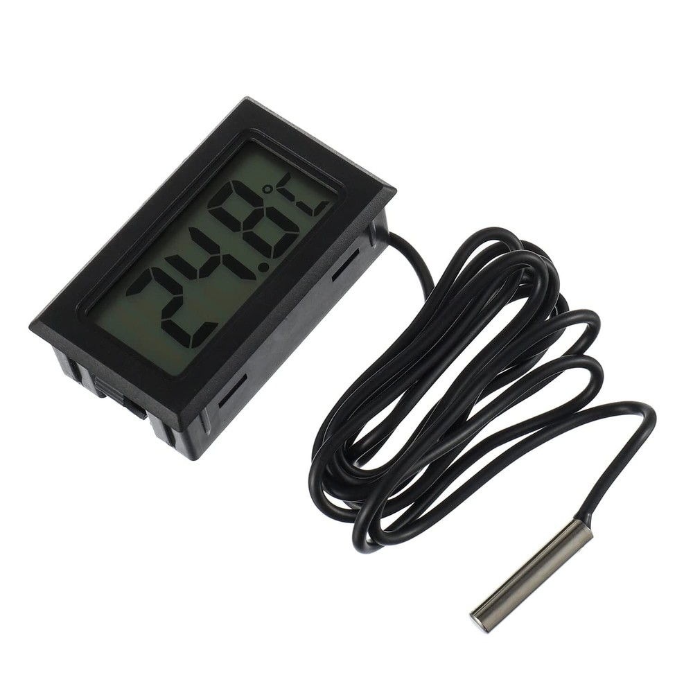 4Pcs Refrigerator Thermometer Digital LCD Thermometer with Waterproof Probe