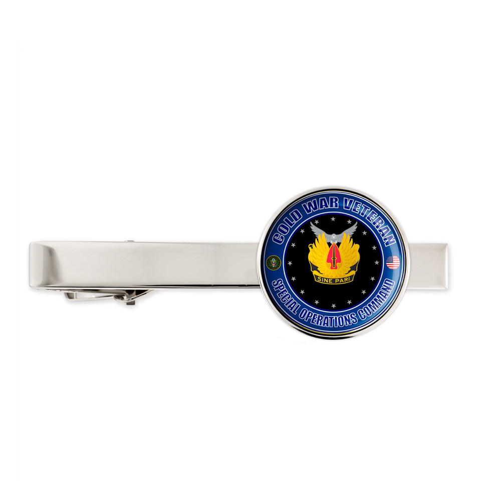 Us Army Cold War Veteran Special Operations Command Tie Clip Tie Bar Gift