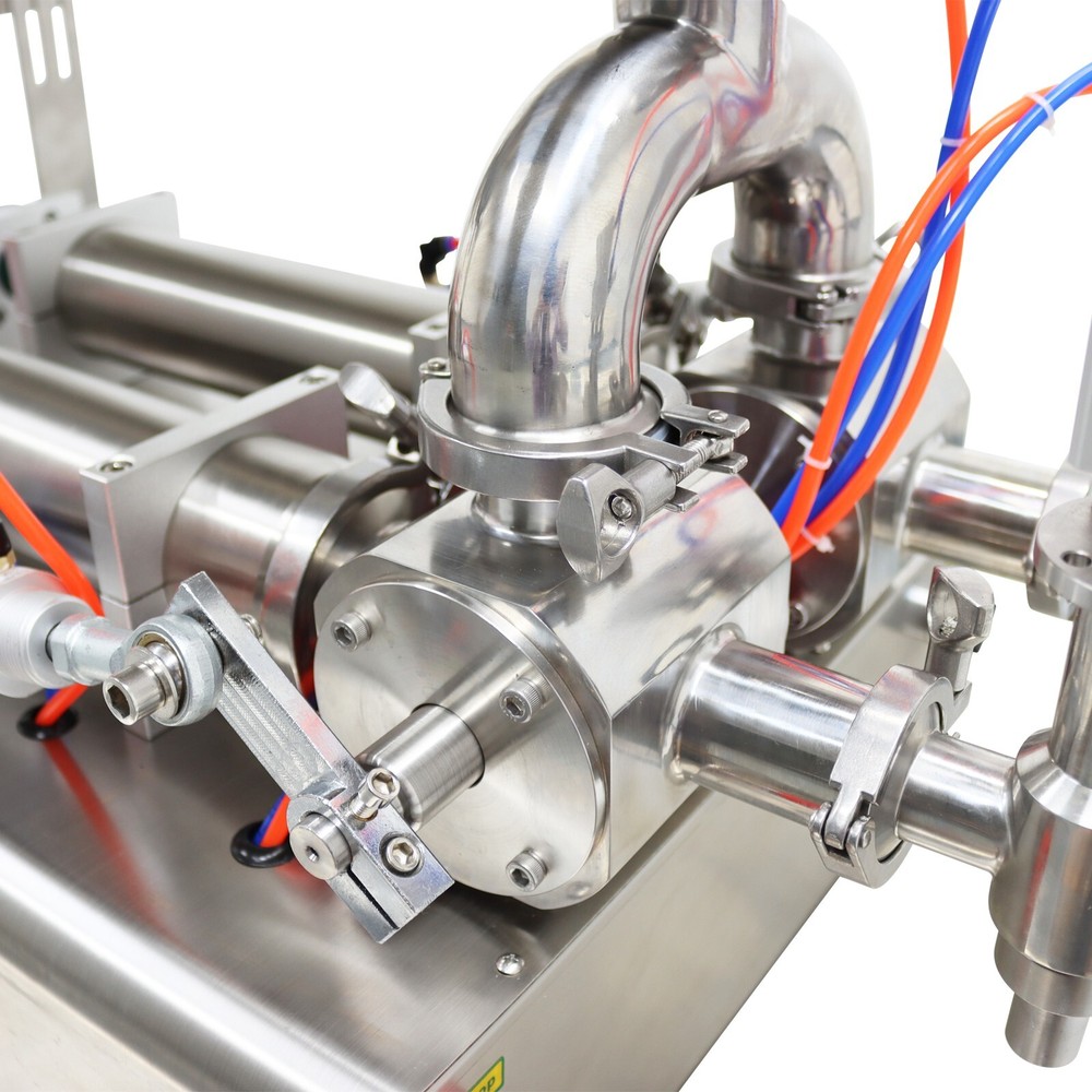 Paste Liquid Filling Machine w/Horizontal Mixing Hopper 2 Nozzle 100-1000ml 110V
