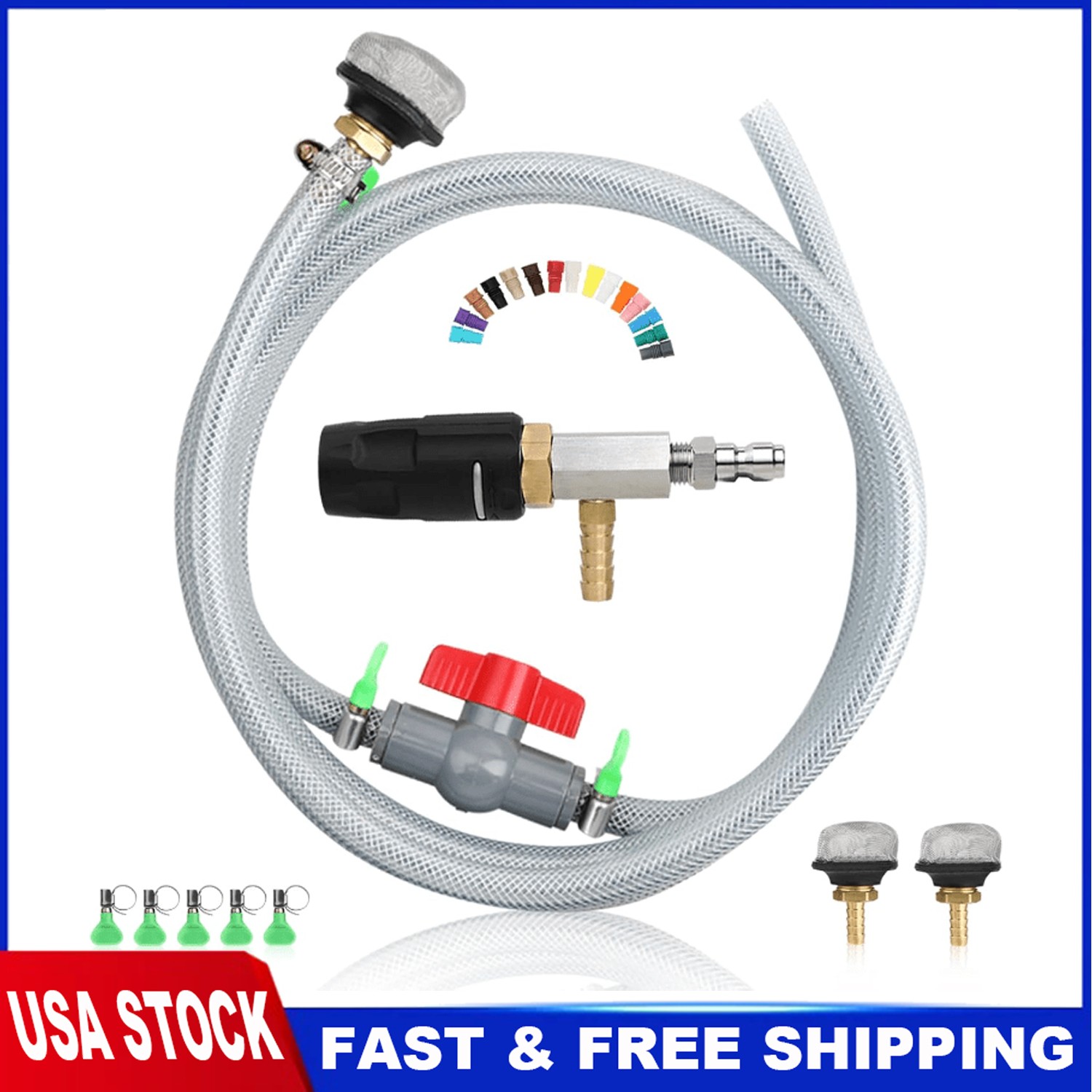 4-4.5 GPM Adjustable Long Range Downstream Injection Nozzle Kit Pressure Washer