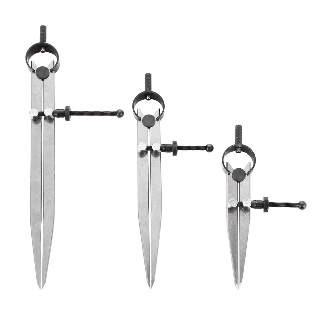 Adjustable Lockable Spring Compass Leather Wing Divider 4/6/8 in Measuring Tool