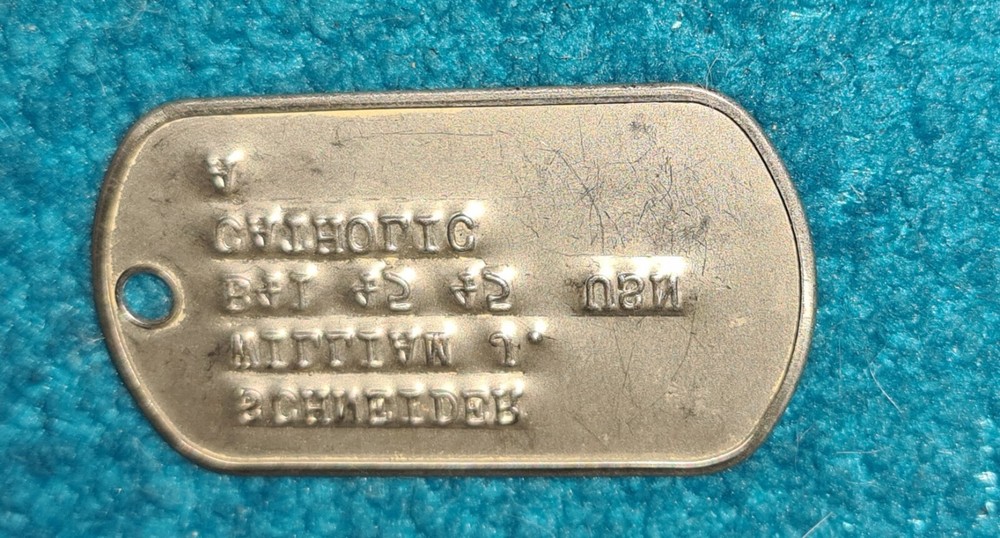 WWII US Navy T-45 single Dog Tag