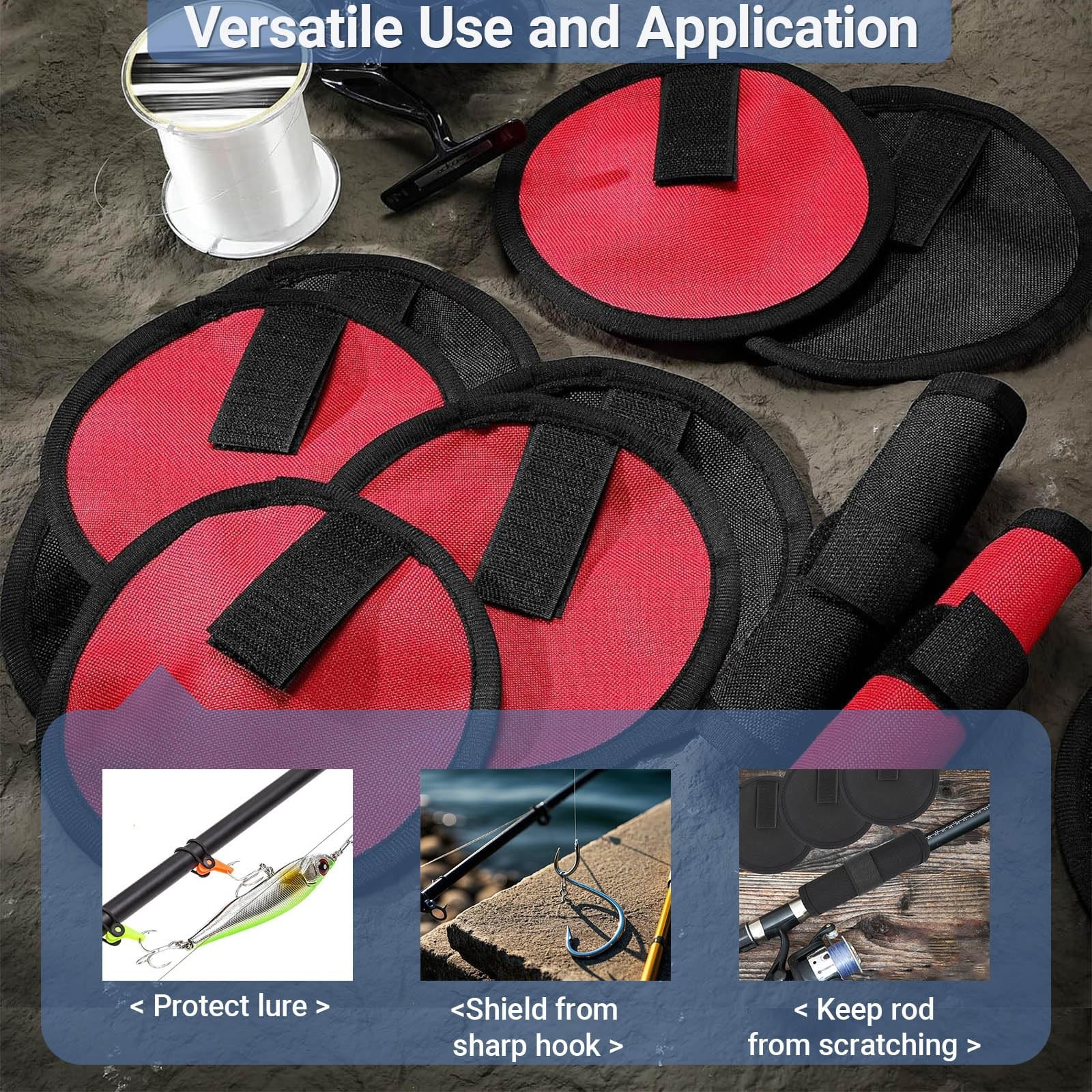 10 Pcs Fishing Lure Wraps - Hook & Lure Protectors Covers for Safe Bait Storage