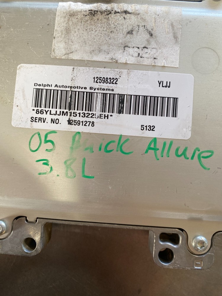 2005 BUICK ALLURE 3.8L V6 ENGINE POWERTRAIN CONTROL MODULE 12598322