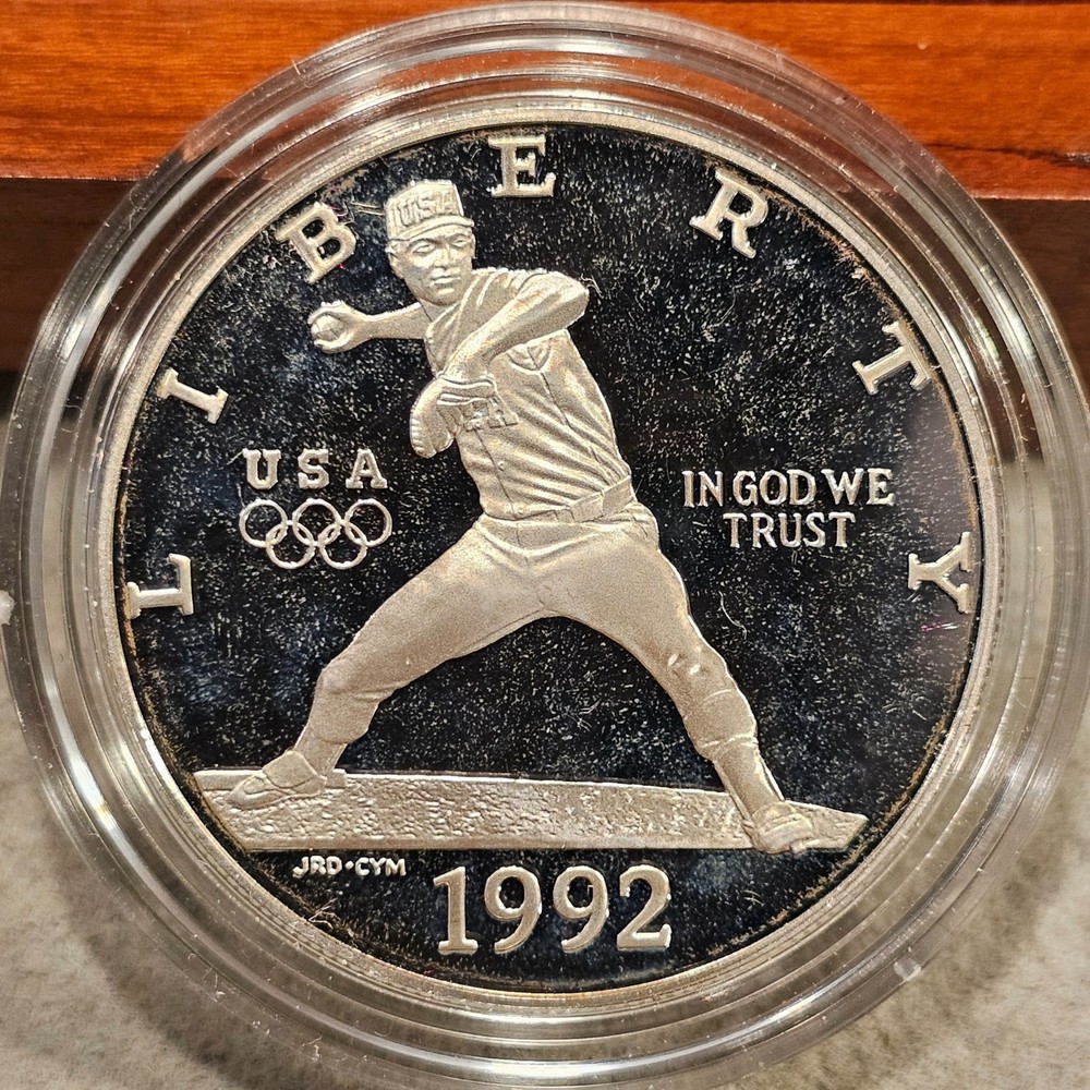 1992 GOLD/SILVER Olympic Proof Set Proof/Unc Box COA