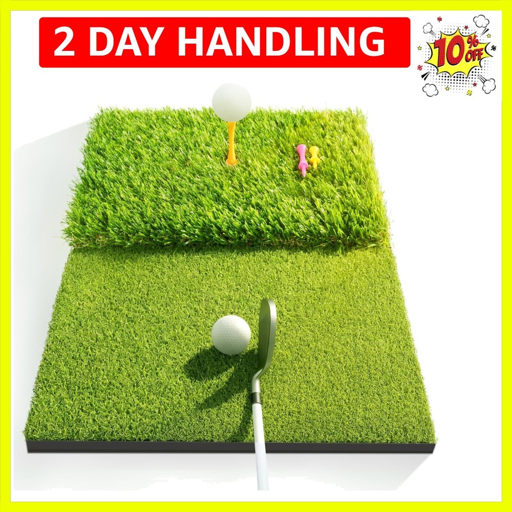 Golf Hitting Mat, Swing Path Feedback Golf Training Mat, 16"x12" Extra Replac...