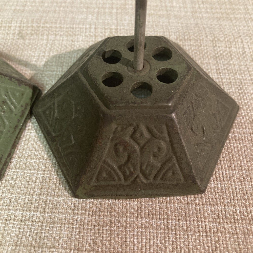 Two Vintage Cast Iron Note/Receipt Stakes