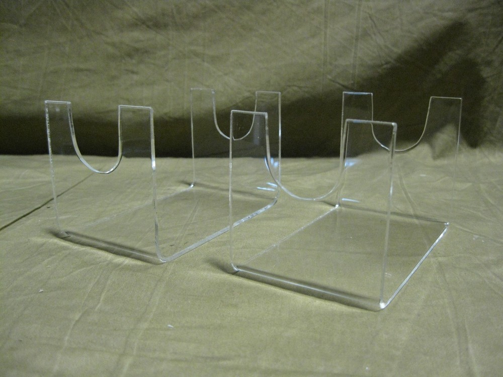 TWO 5" Antique Fixed Blade Bayonet Knife Display Show Presentation Stands