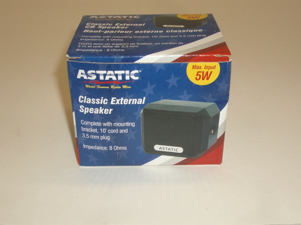 ASTATIC VS4 COMPACT CB HAM RADIO SCANNER EXTERNAL COMMUNICATIONS SPEAKER 5W