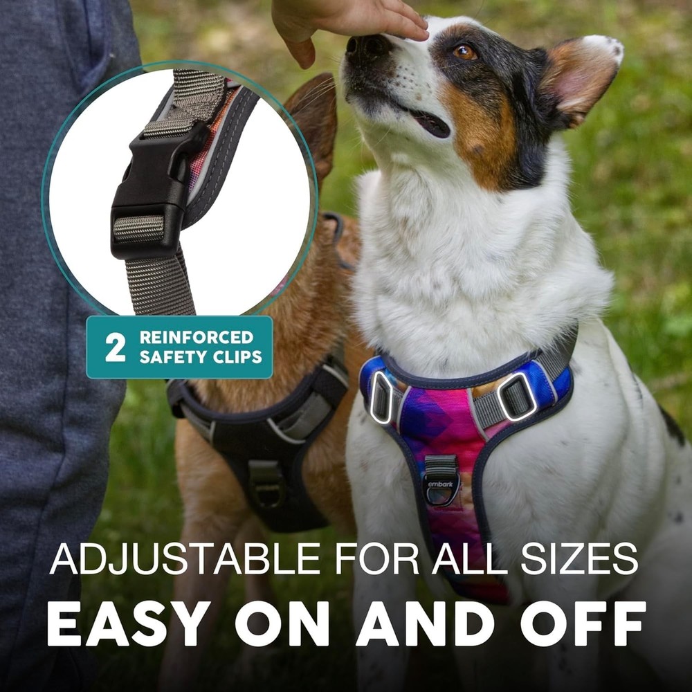 Embark Adventure No Pull Dog Harness, Reflective Trim No Pull Harness for Med...