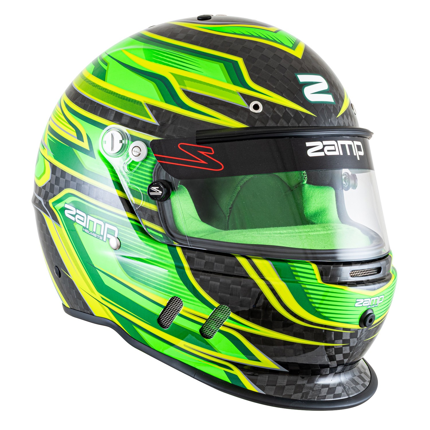 ZAMP - RZ-67D DIRT Racing Helmet | Flo Graphic | Snell SA2025 Auto / Kart Carbon