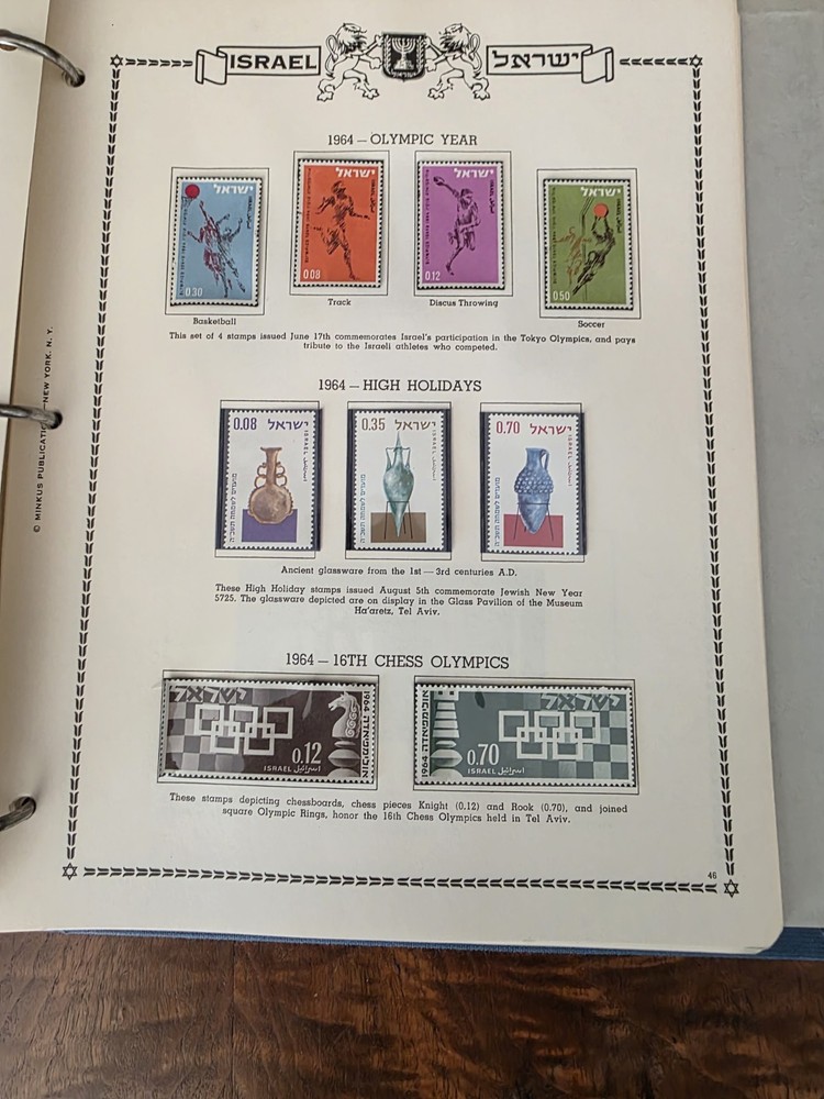 Israel Folder Stamps Over 170