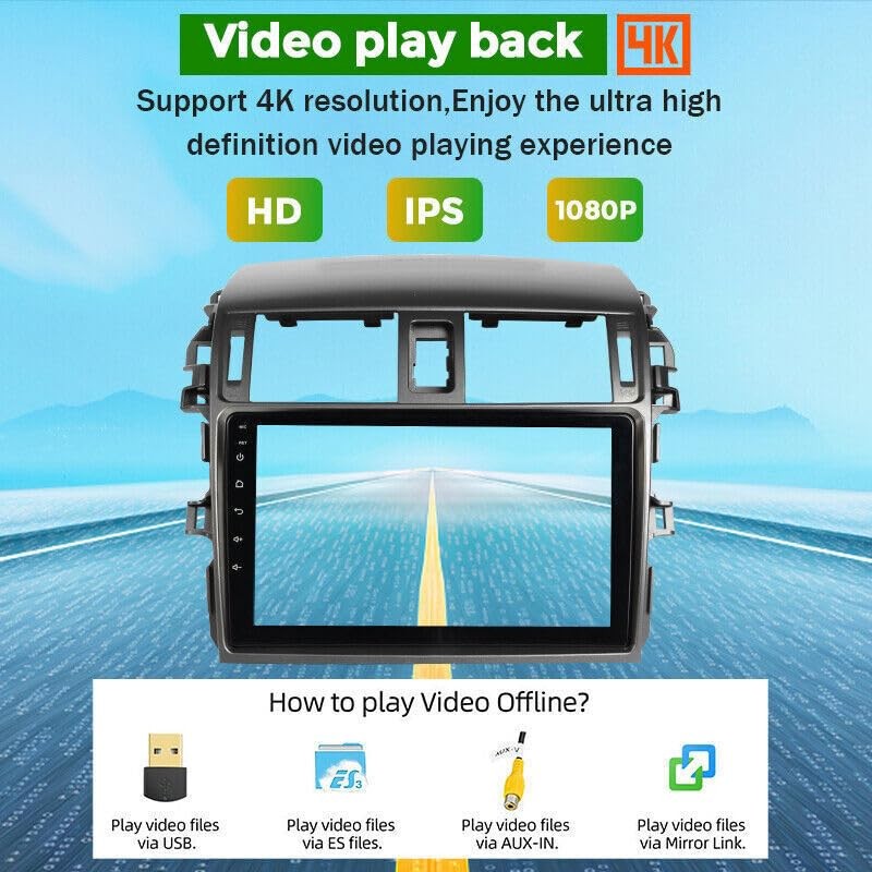 Android 13 Double Din Stereo for Corolla 2009-2013 GPS Bluetooth Camera