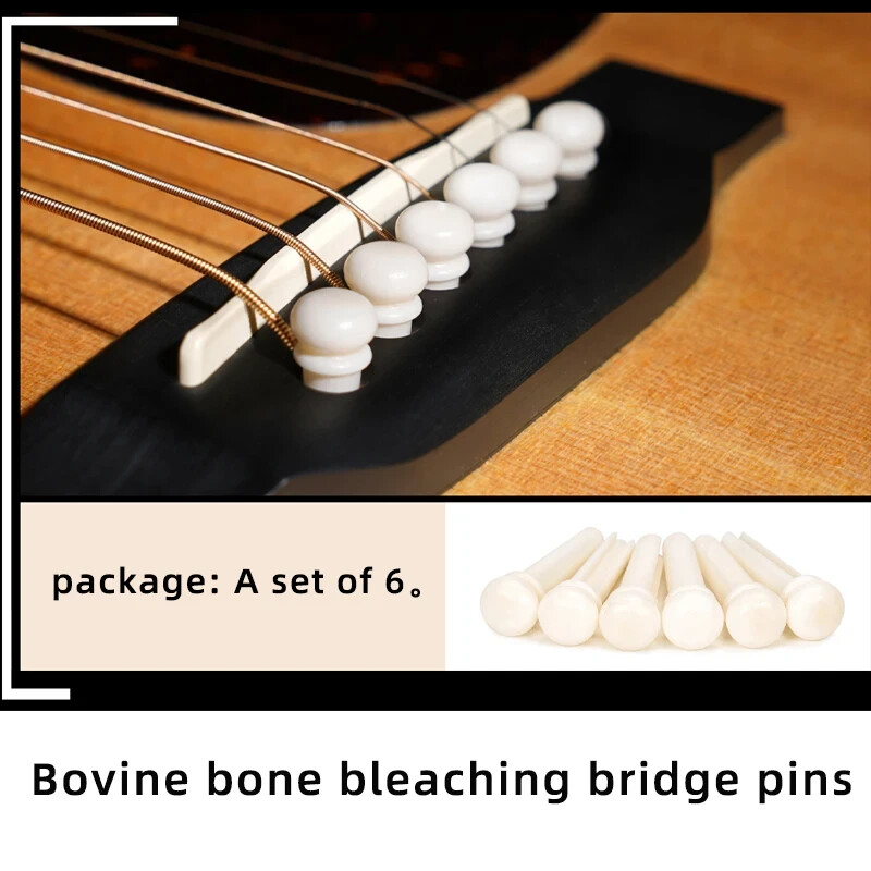 30x Bone Guitar Bridge Pin String Peg Luthier Nut Saddle