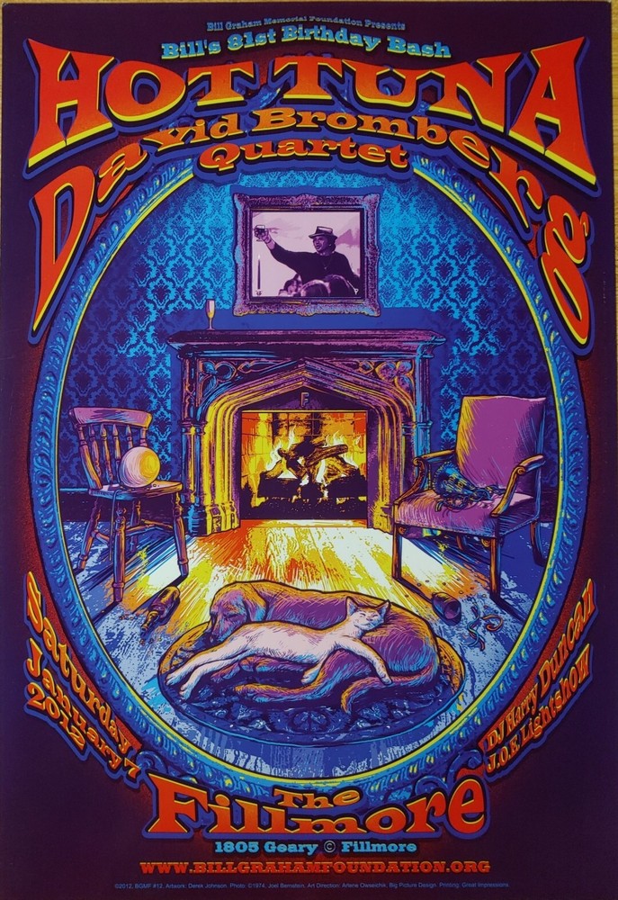 Hot Tunaconcert Poster Fillmore 2012 BGMF #12