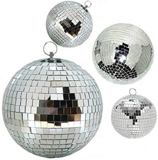 Nulink 8" Disco Light Mirror Ball with Hanging Ring
